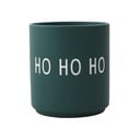 Tmavozelený porcelánový hrnček Design Letters Favourite Ho Ho Ho