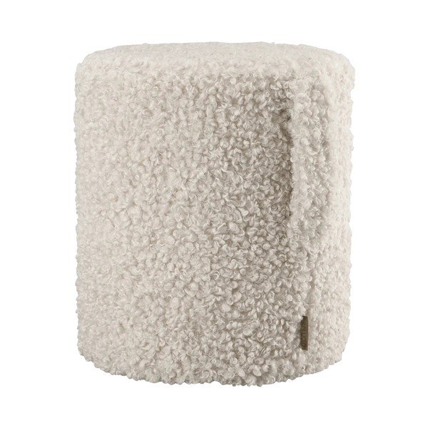 Béžový taburet z textílie buklé Teddy – Blomus