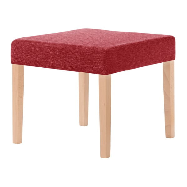Červená stolička s hnedými nohami Ted Lapidus Maison Pétale
