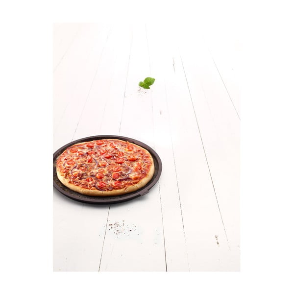 Hnedá okrúhla silikónová podložka na pizzu Lékué Pizza, ⌀ 36 cm-image-1