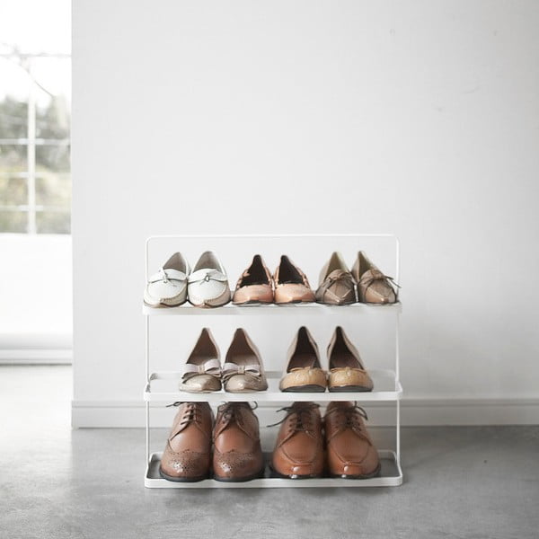 Biely kovový stojan na topánky Tower – YAMAZAKI-image-1