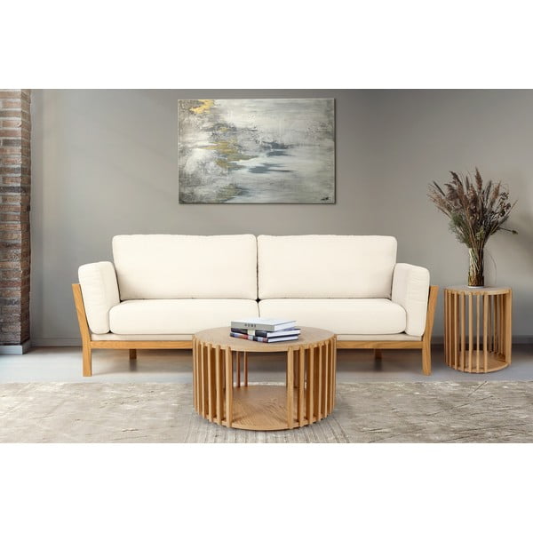 Odkladací stolík z dubového dreva Woodman Drum, ø 53 cm-image-1