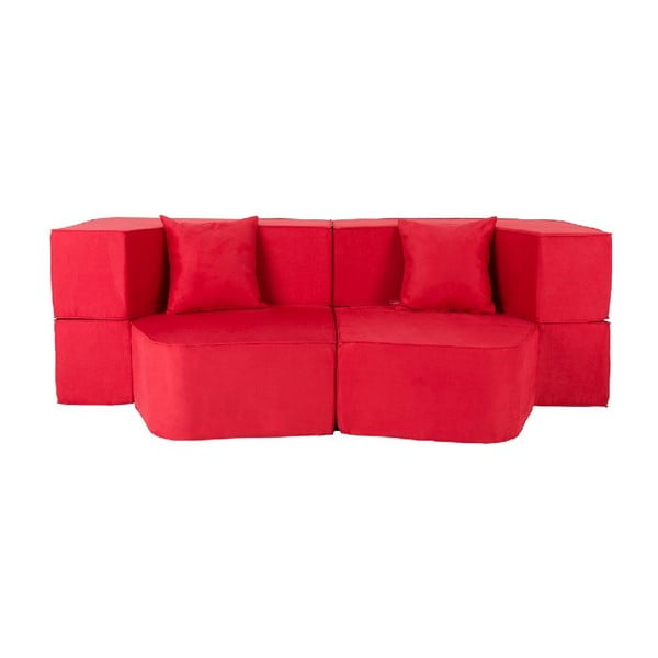 Rozkladacia multifunkčná pohovka Sofa&Bed, červená