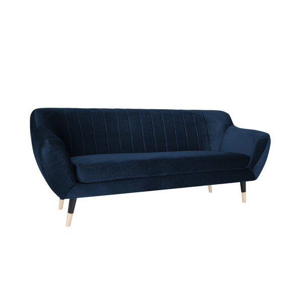 Tmavomodrá pohovka s čiernymi nohami Mazzini Sofas Benito, 188 cm-image-2