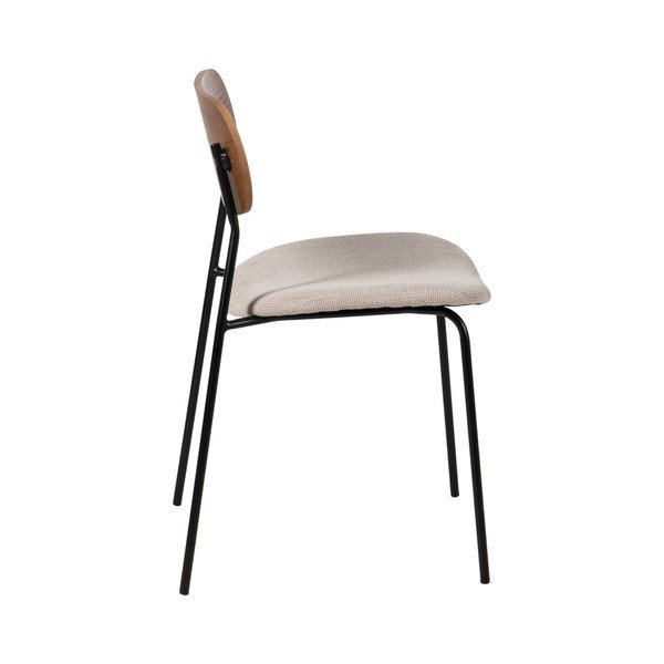 Hnedo-krémové jedálenské stoličky v súprave 4 ks Moe – Ixia-image-2