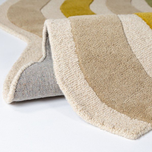 Zelený/v prírodnej farbe ručne tkaný vlnený behúň 80x300 cm Cascade Wool – Flair Rugs-image-3