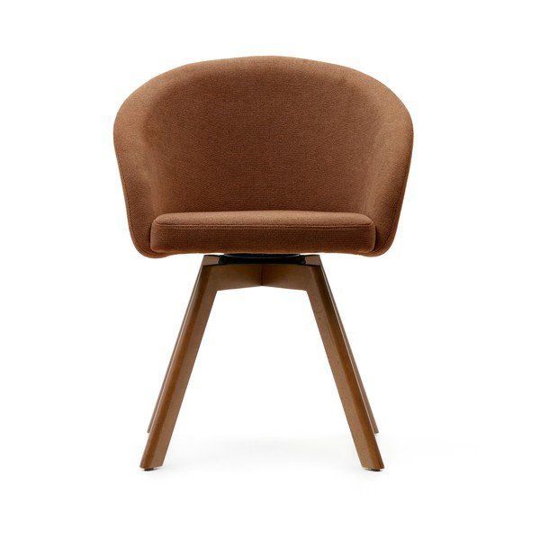 Hnedé čalúnené jedálenské kreslo Marvin – Kave Home-image-3