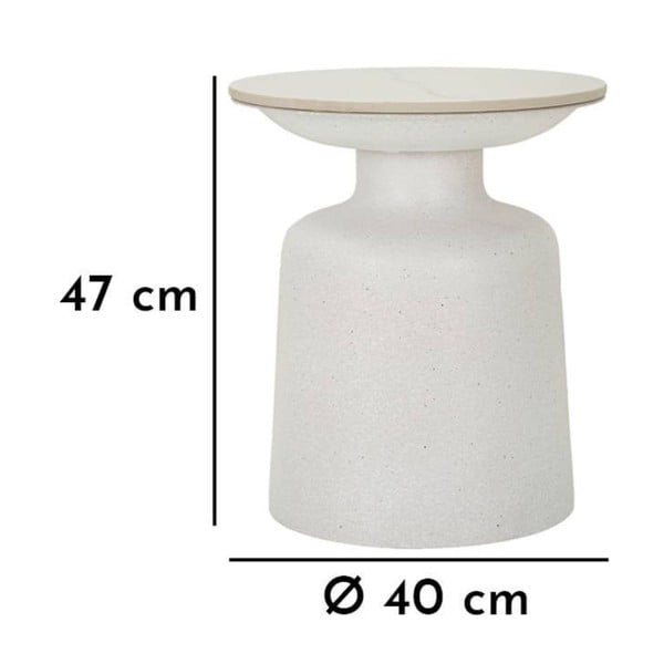 Okrúhly odkladací stolík s keramickou doskou ø 40 cm Fush – Mauro Ferretti-image-3