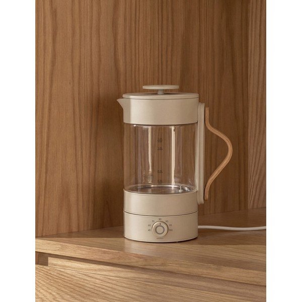 Béžová sklenená rýchlovarná kanvica 1,2 l Emma – Stelton-image-2