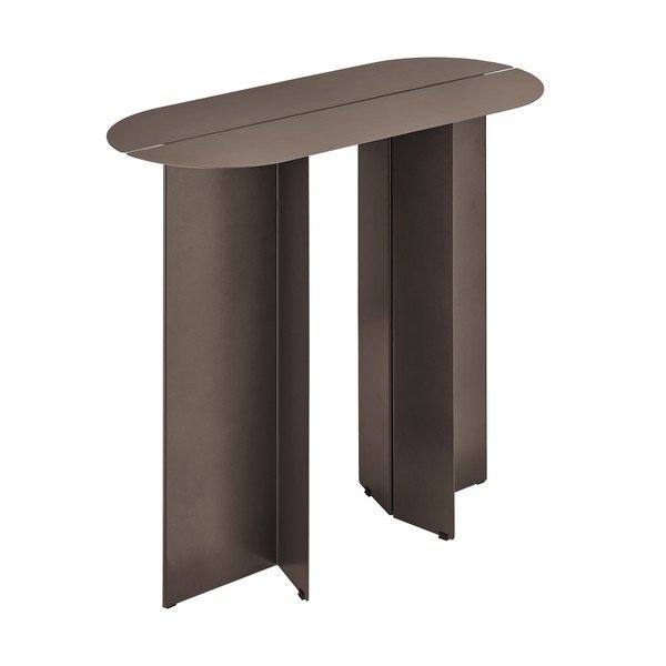 Hnedý oceľový konzolový stolík 35x80 cm Oru – Blomus-image-3
