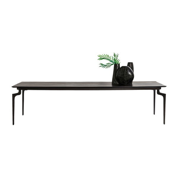 Čierny jedálenský stôl z recyklovaného dreva Kare Design Boston, 200 × 90 cm