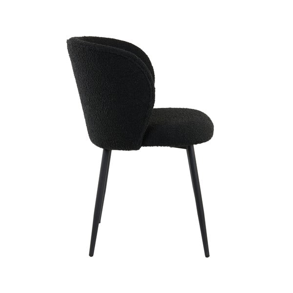 Čierne čalúnené jedálenské kreslo Elyna – Light & Living-image-2