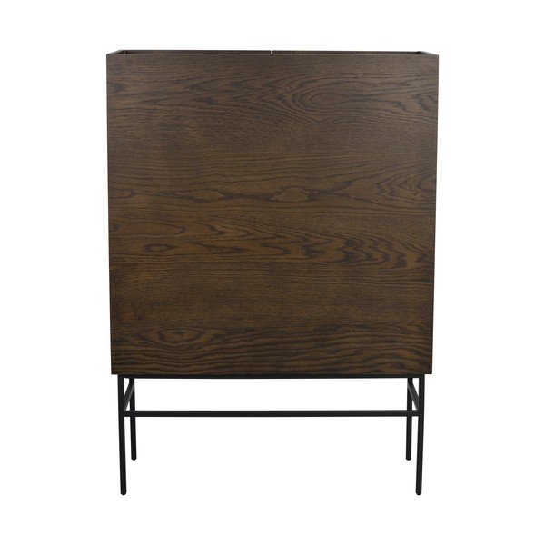 Hnedá skrinka v dekore duba 100x140 cm Halifax – Rowico-image-3