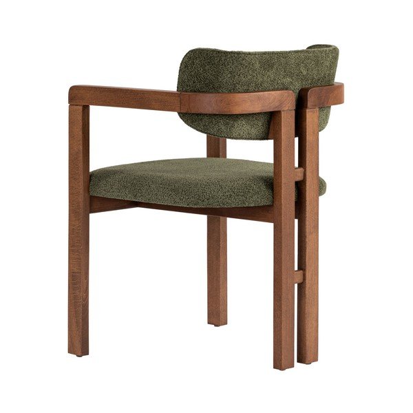 Tmavozelené jedálenské kreslo s podrúčkami Toscana – Kalune Design-image-2