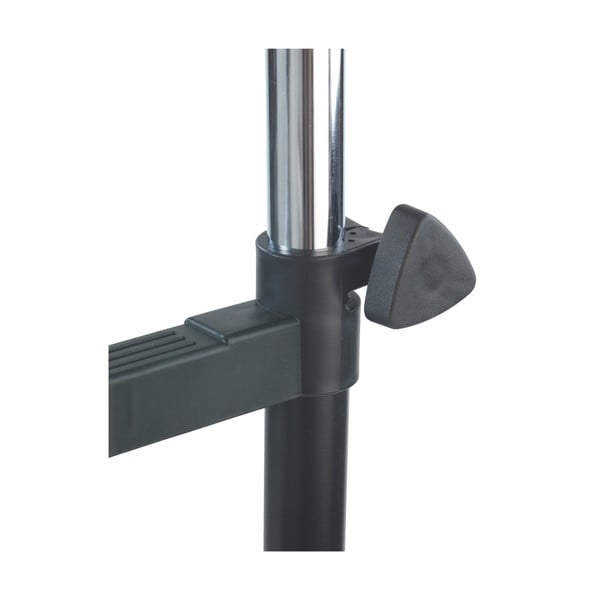 Čierny kovový teleskopický/pojazdný stojan na oblečenie All In – Wenko-image-4