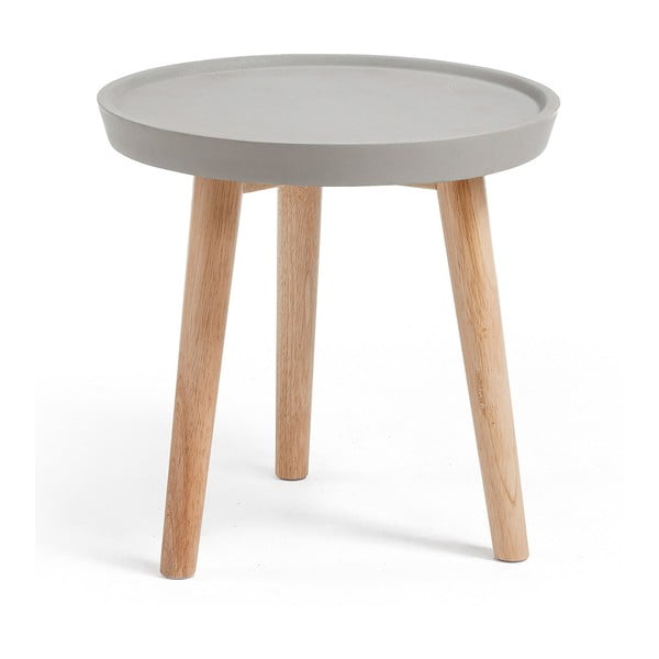Sivý odkladací stolík La Forma Livy, Ø 40 cm