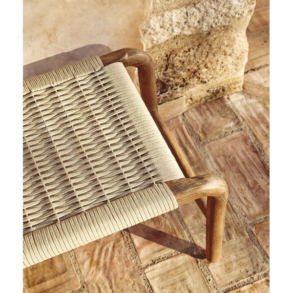 Béžová/v prírodnej farbe drevená záhradná lavica Alipa – Kave Home-image-2