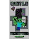 Sivá bavlnená detská osuška 70x140 cm Minecraft Hostile Behaviour – Jerry Fabrics