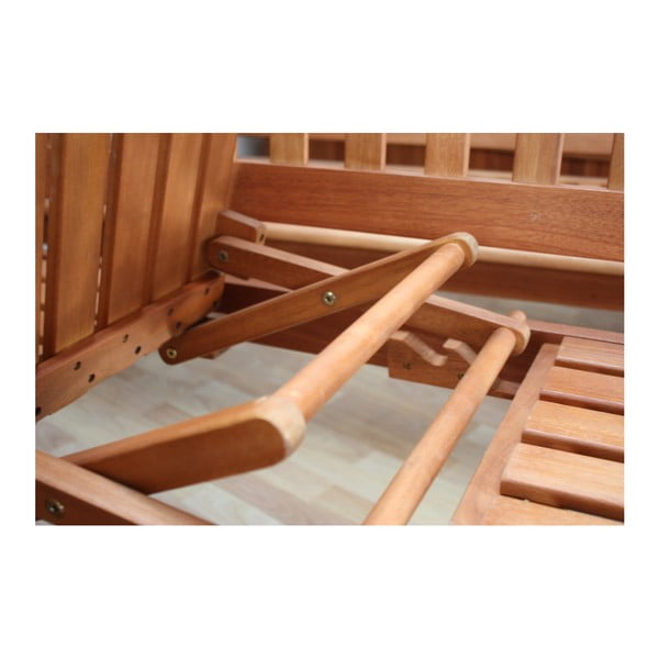 Záhradná lavica s odkladacím stolíkom z eukalyptového dreva Garden Pleasure Phuket-image-1