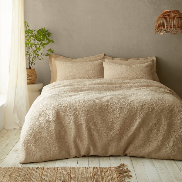 Béžové obliečky na jednolôžko 135x200 cm Casablanca Pinsonic – Pineapple Elephant-image-1