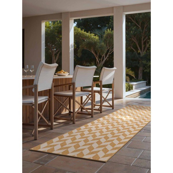 Okrovožltý/krémovobiely vnútorný a vonkajší behúň 80x200 cm Haringey Terrick – Ted Baker-image-1