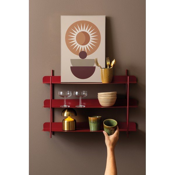 Sivá poschodová kovová polica 60 cm Riqueza Tres – PT LIVING-image-1