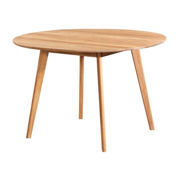 Prírodný jedálenský stôl z dubového dreva Folke Yumi, ∅ 115 cm