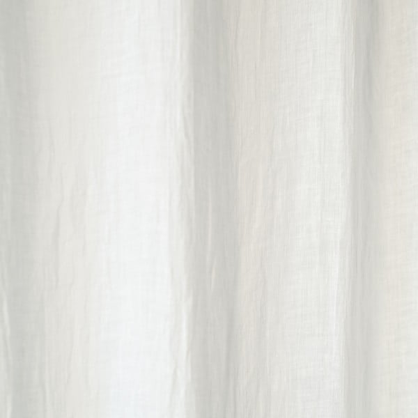 Biely ľanový ľahký záves s pútkami Linen Tales Daytime, 250 x 130 cm-image-2