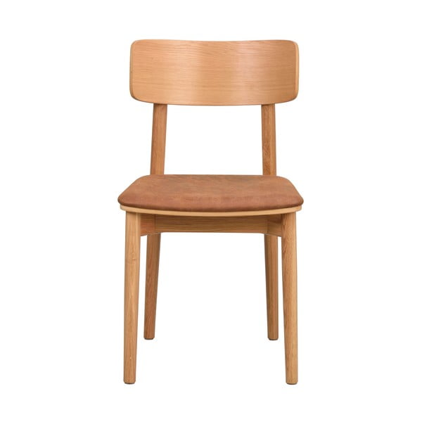 Jedálenská stolička z imitácie kože v koňakovohnedo-prírodnej farbe v súprave 2 ks Wolcott – Rowico-image-3