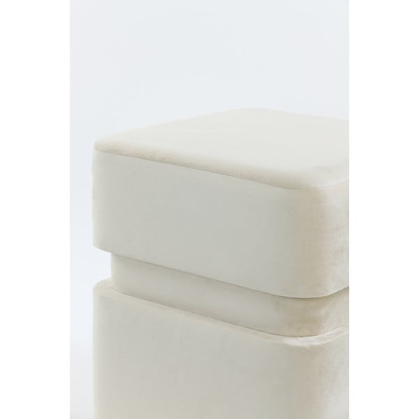 Krémový zamatový taburet Piazza – Light & Living-image-1