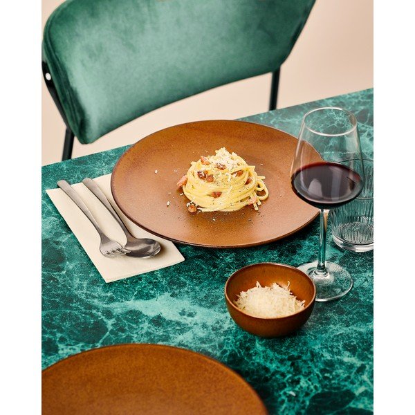 Hnedý porcelánový tanier ø 27 cm Ovio – BonBistro-image-1