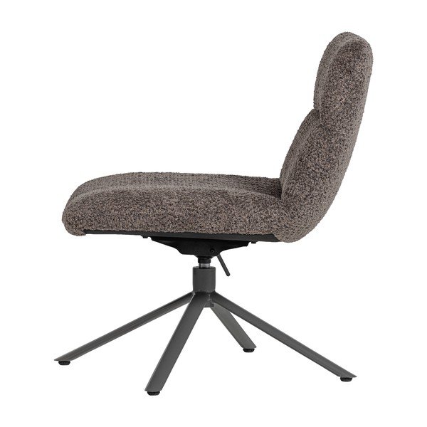 Hnedé otočné kreslo z textílie buklé Soren – WOOOD-image-3