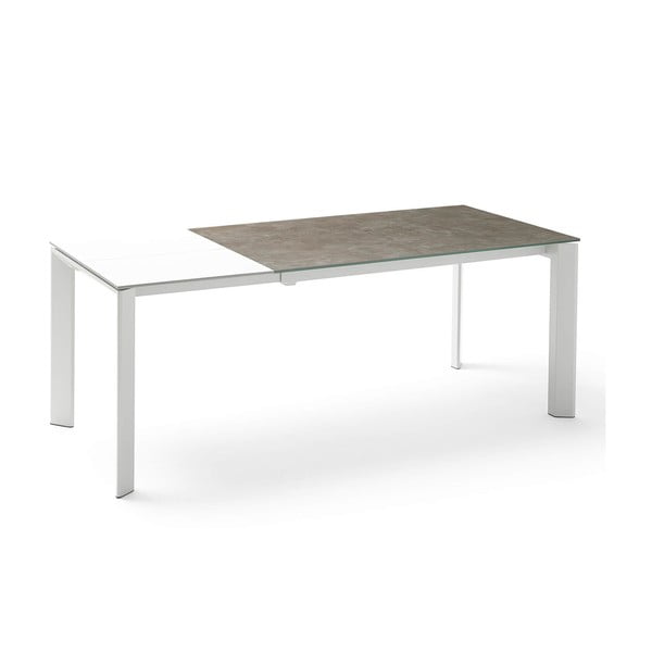Hnedo-biely rozkladací jedálenský stôl sømcasa Lisa, dĺžka 140/200 cm