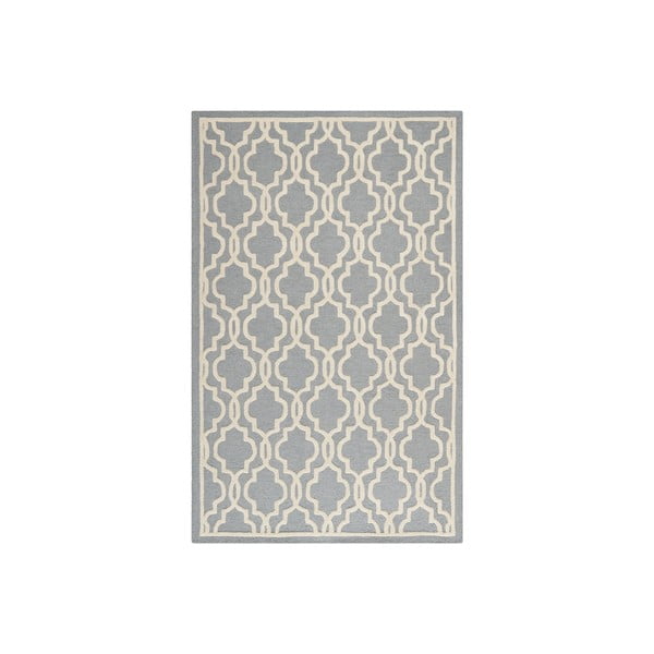 Vlnený koberec Elle 91x152 cm, sivý