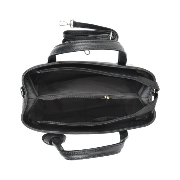 Čierna kožená kabelka Sofia Cardoni Lacy-image-3