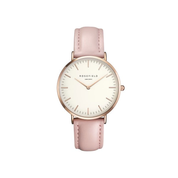 Bielo-ružové dámske hodinky Rosefield The Bowery