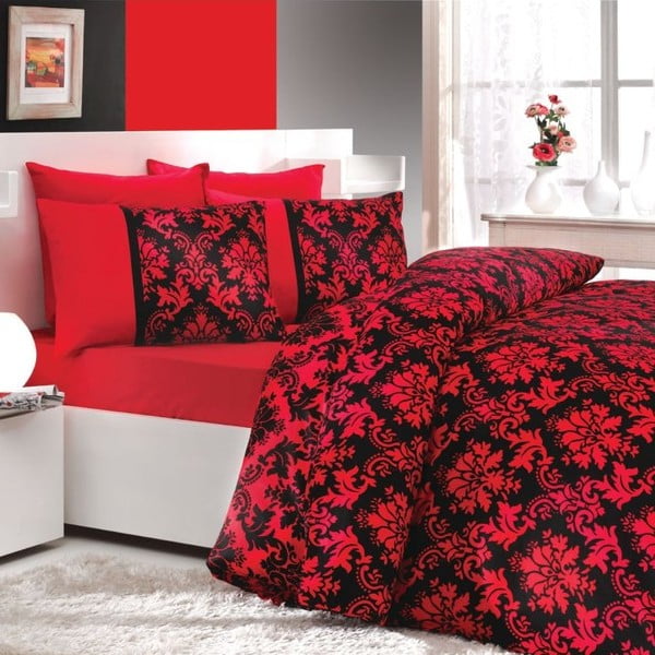Obliečky na manželskú posteľ Avangarde Red, 200x220 cm