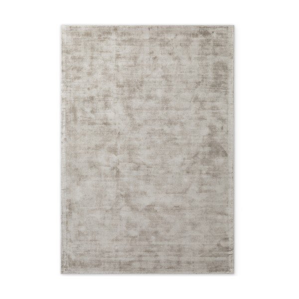 Sivý ručne tkaný koberec z viskózy 80x150 cm Noemi – Vikosa