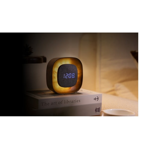 Digitálny budík Lumos Walnut – Gingko-image-2