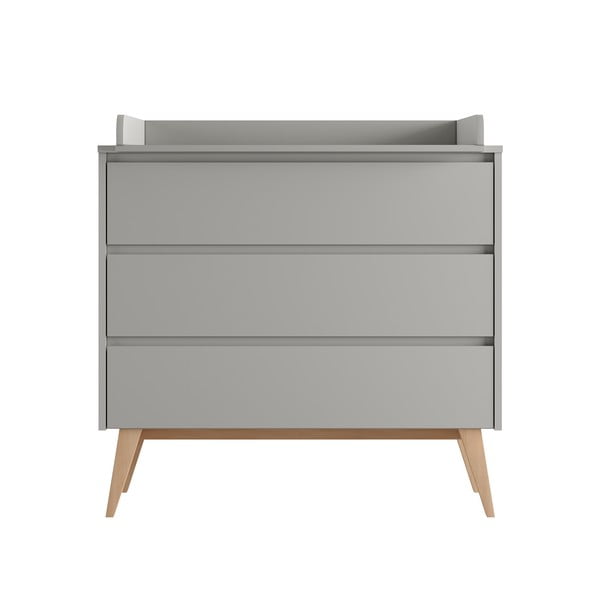 Sivá nízka detská komoda 100x52,5 cm Swing – Pinio-image-3