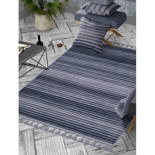 Sivý umývateľný koberec 160x100 cm - Vitaus-image-1