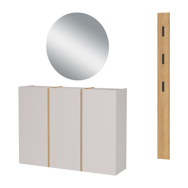 Krémová/v prírodnej farbe predsieňová zostava 168x200x37 cm Libbiano – Germania