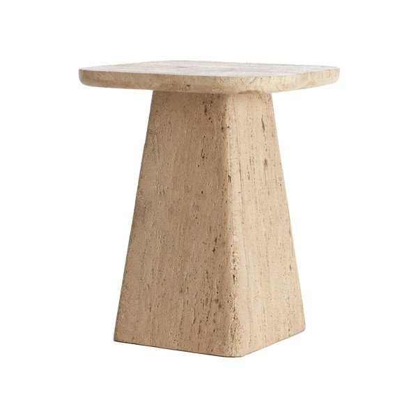 Odkladací stolík s doskou z kameňa 40x40 cm Kepami – Light & Living-image-2