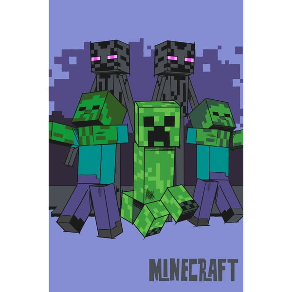Fleecová detská deka 100x150 cm Minecraft "Mobs coming for you" – Jerry Fabrics