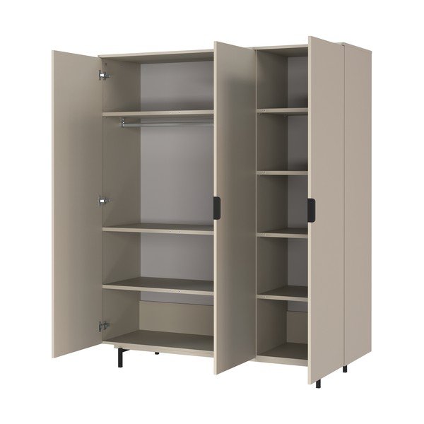 Sivá detská šatníková skriňa 158x190x54 cm Tomino – Germania-image-3