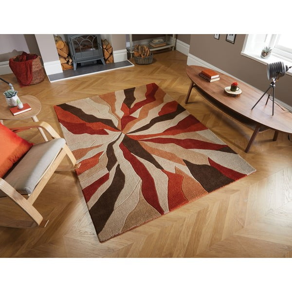 Oranžový koberec Flair Rugs Splinter, 160 x 220 cm-image-4