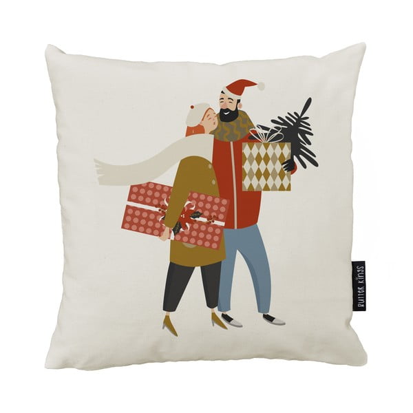 Obliečka na vankúš s vianočným motívom 45x45 cm Christmas Couple – Butter Kings