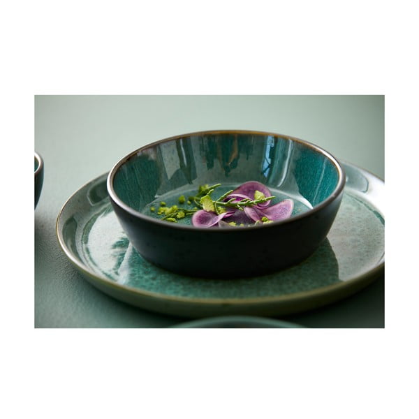 Zelená/čierna kameninová miska Gastro Green/Black – Bitz-image-2