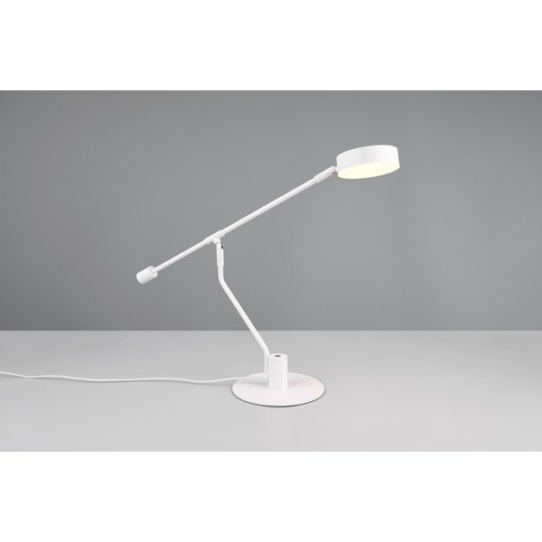 Matne biela LED stolová lampa s ohýbateľnou konštrukciou (výška  64 cm) Manduro – Trio-image-2