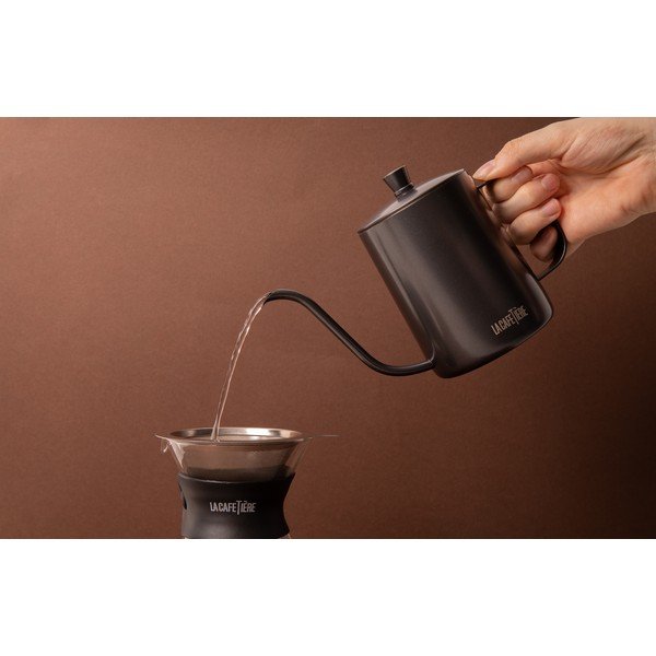 Sivá kanvica na prípravu kávy z nerezovej ocele 0.6 l La Cafetiere - Kitchen Craft-image-3